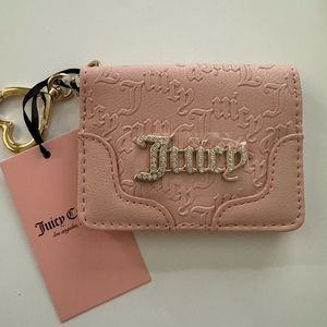 Juicy Couture Pink Heartless Card Case Key Fob